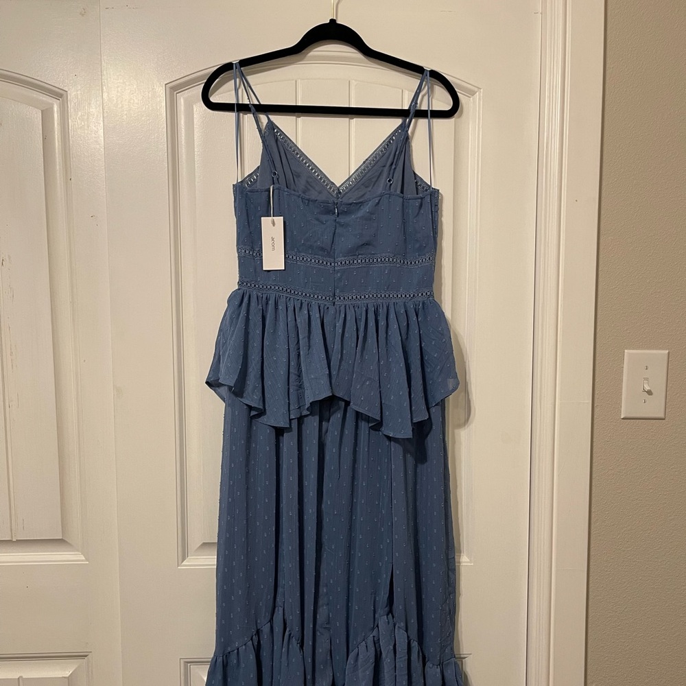 VICI Swiss Dot Peplum Maxi Dress NWT - Picture 8 of 8